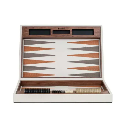 Zdjęcie Stylowy skórzany zestaw do Backgammonu