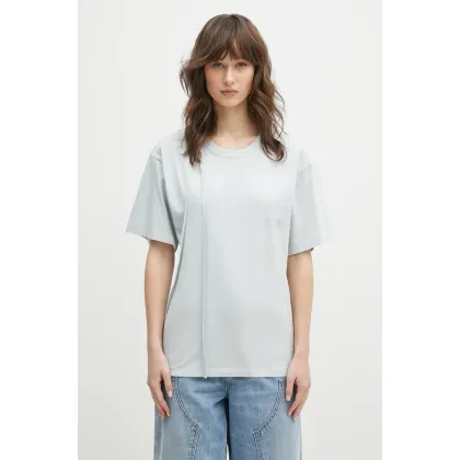 Zdjęcie MM6 Maison Margiela t-shirt bawełniany damski kolor turkusowy S52GC0328