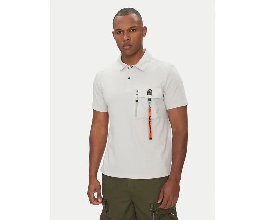 obrazek 1 Parajumpers Polo Rescue 25SMPMPORE10 Szary Regular Fit
