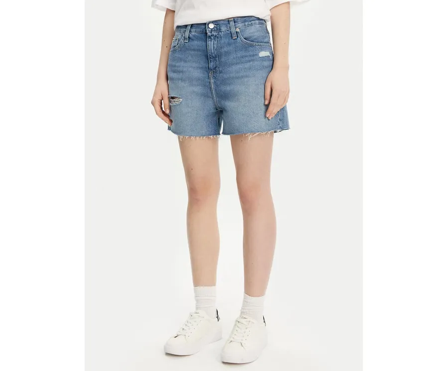 obrazek 1 Calvin Klein Jeans Szorty jeansowe J20J225159 Niebieski Mom Fit