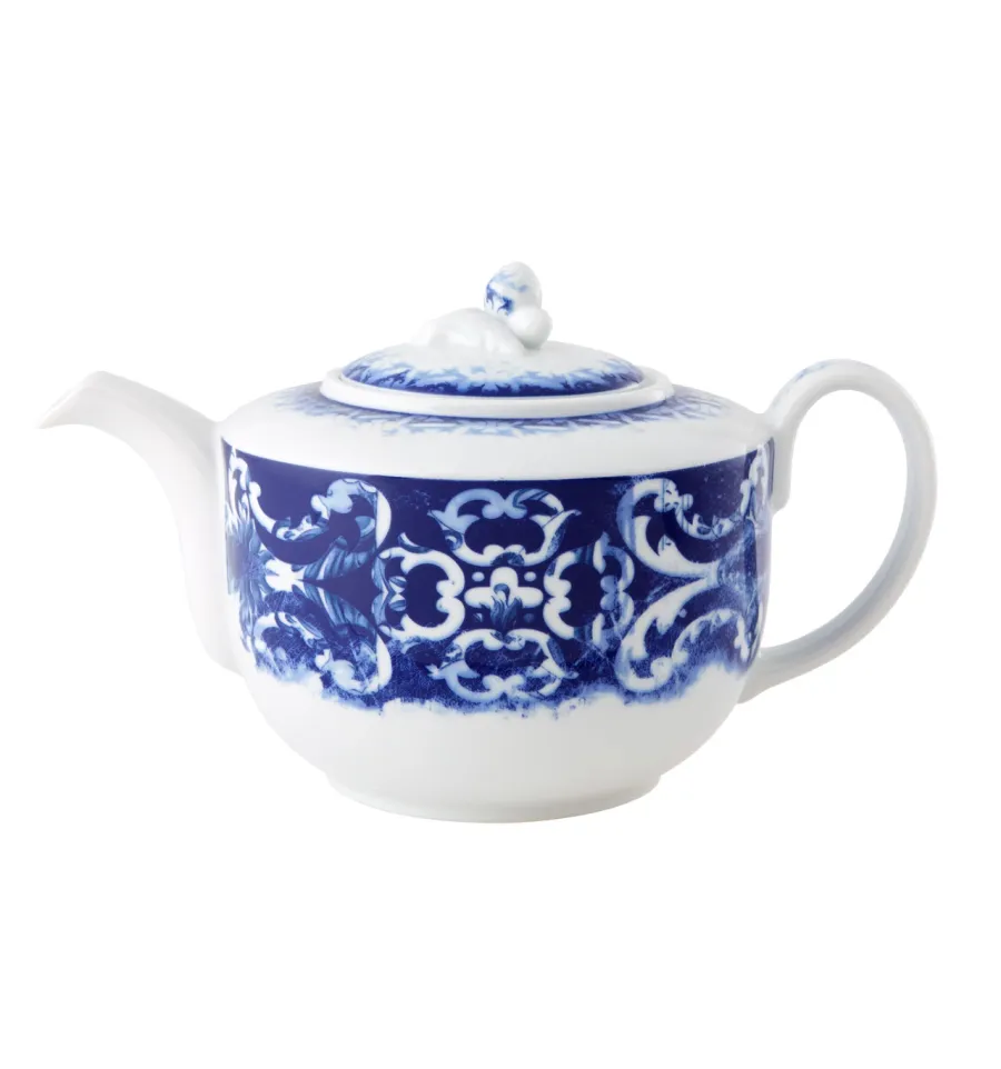 obrazek 1 Porcelanowy dzbanek do herbaty Timeless z wyjątkowym granatowym wzorem - Vista Alegre