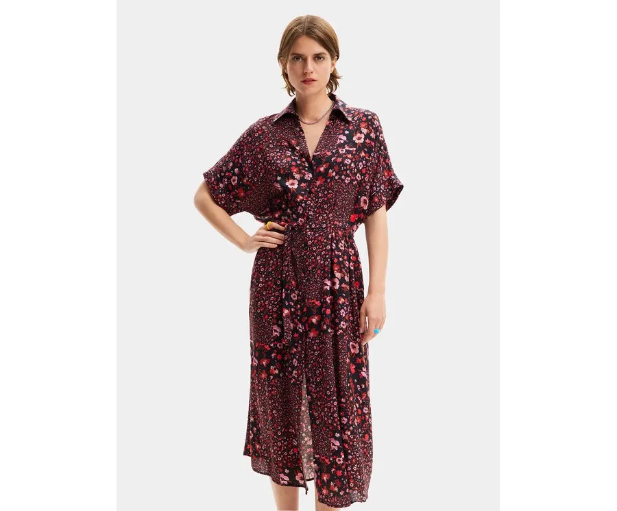 obrazek 1 Desigual Sukienka koszulowa Candela 24SWVW41 Czarny Loose Fit