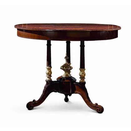 Zdjęcie Stylowy antyczny okrągły stolik kawowy