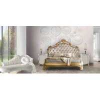 Zdjęcie Łóżko Chopin ze srebrno-złotymi detalami 180x200cm - Casa + 39