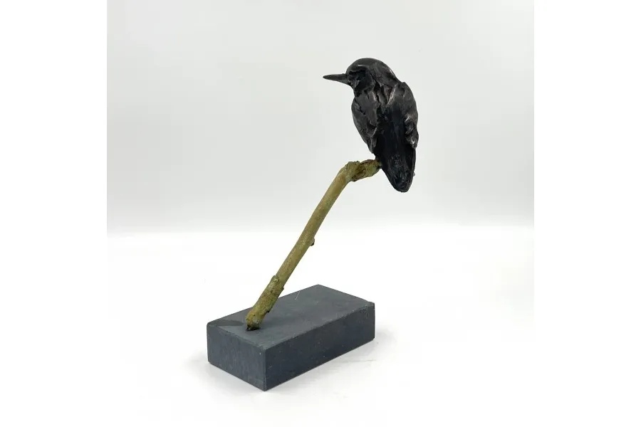 obrazek 4 Stylowa figurka "Zimorodek na małej gałęzi" - fantastyczna ozdoba z brązu na prezent