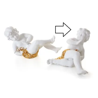 Zdjęcie Luksusowa ceramiczna figurka amorka w stylu barokowym - Ceramiche ML