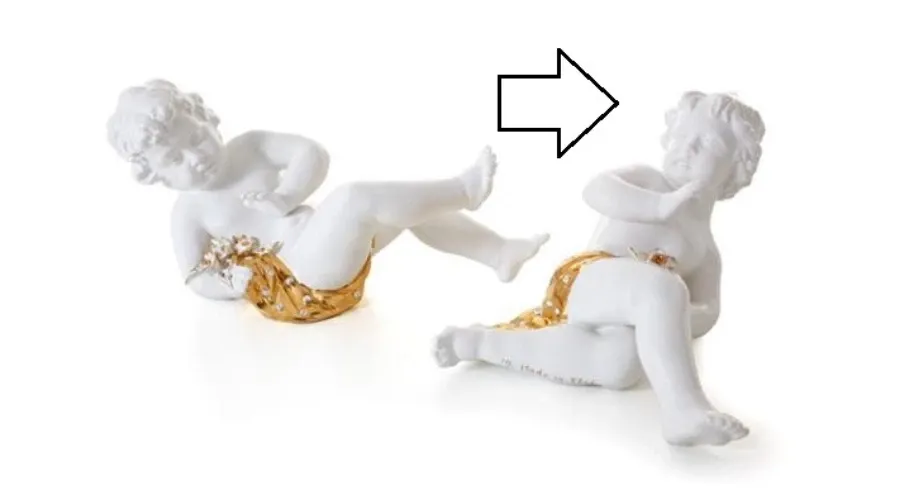 obrazek 1 Luksusowa ceramiczna figurka amorka w stylu barokowym - Ceramiche ML