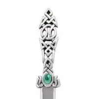 Zdjęcie Otwieracz do listów zdobiony celtyckim węzłem z kamieniem – prezent dla niego lub dla niej