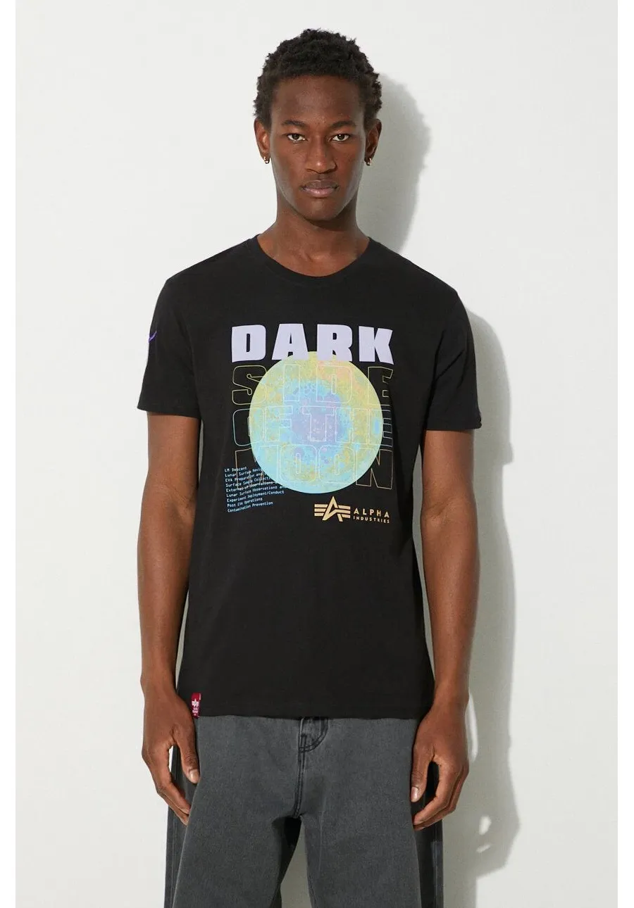obrazek 1 Alpha Industries t-shirt bawełniany kolor czarny z nadrukiem 108510.556-CZARNY