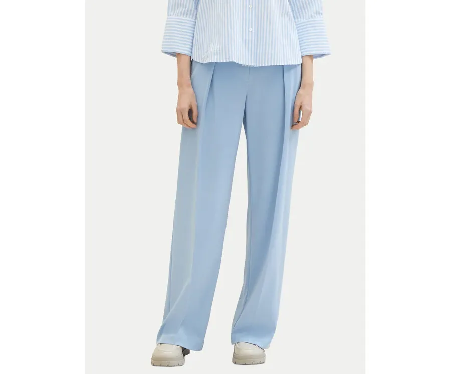 obrazek 1 Tom Tailor Spodnie materiałowe 1040686 Błękitny Wide Leg