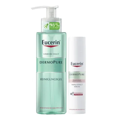 Zdjęcie Eucerin Zestaw Dermopure Serum o potrójnym działaniu + Żel oczyszczający