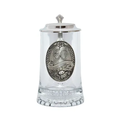 Zdjęcie Zdobiony kufel do piwa idealny na 60 urodziny