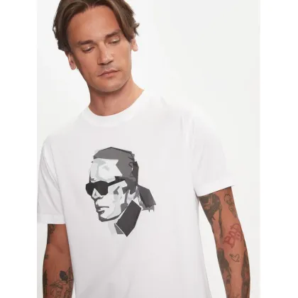 Zdjęcie KARL LAGERFELD T-Shirt 755060 544242 Biały Regular Fit