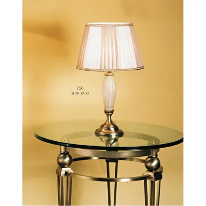 Picture Stylish ribbed table lamp with a shade – Il Paralume Marina