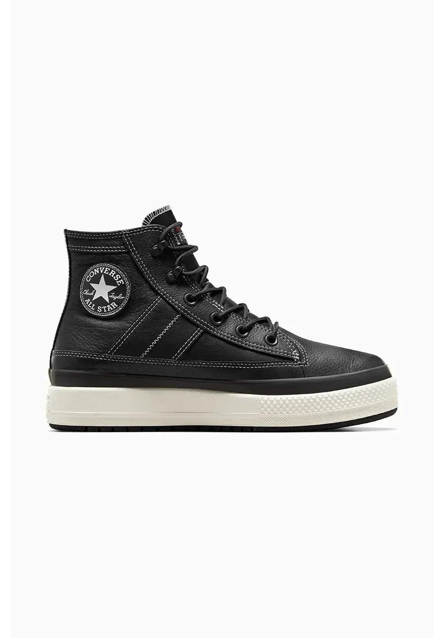 obrazek 1 Converse sneakersy skórzane Chuck Taylor All Star Equip Waterproof kolor czarny A08555C