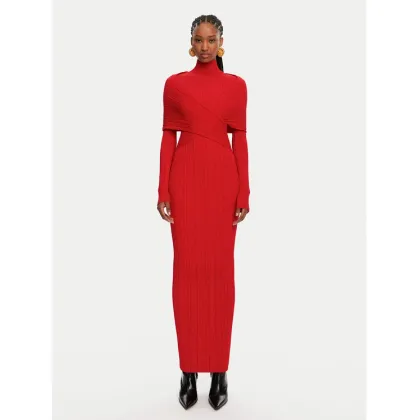 Zdjęcie Balmain Sukienka wieczorowa DF0RR835KH70 Czerwony Slim Fit