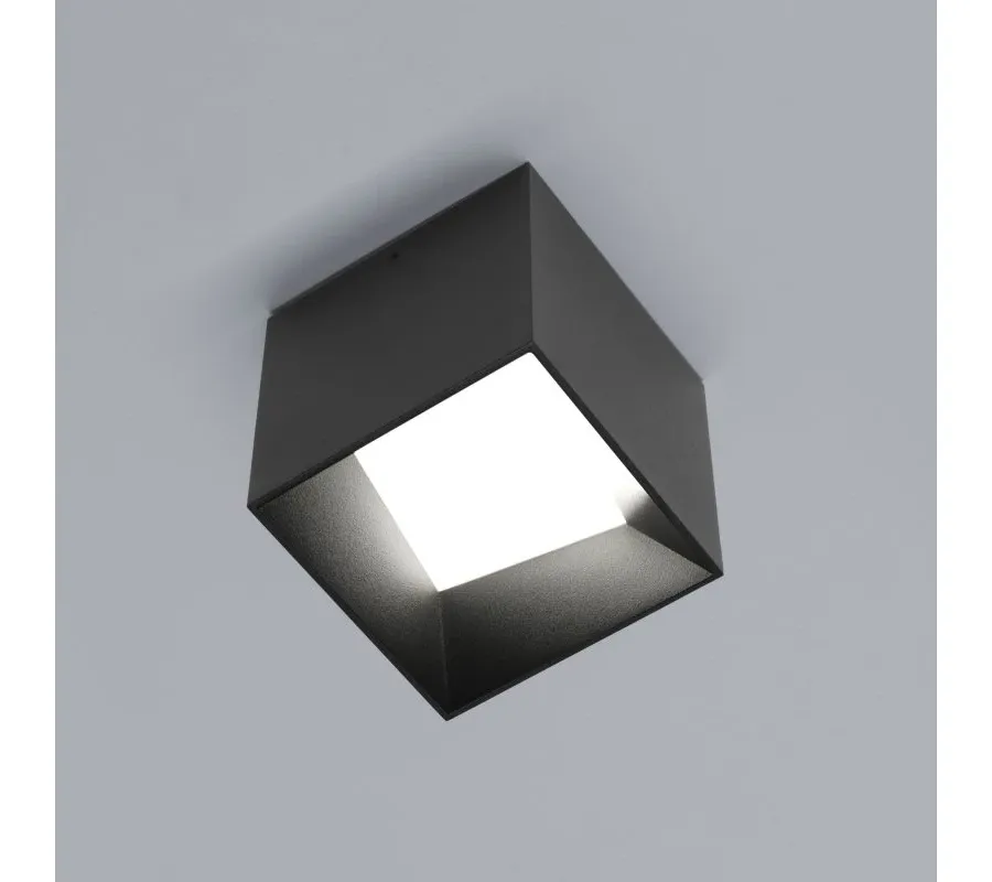 obrazek 1 Czarna lampa sufitowa, plafon Cube w stylu nowoczesnym