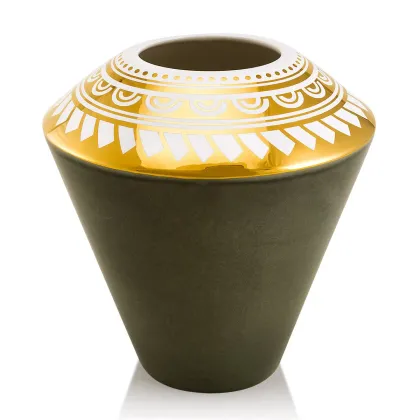 Picture Ceramic small vase with tribal decoration – Ahura