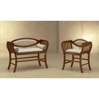 Picture Elegant bench and armchair in antique style - Morello Gianpaolo