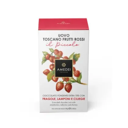 Zdjęcie Włoskie jajko czekoladowe Frutti Rossi Amedei, 80g