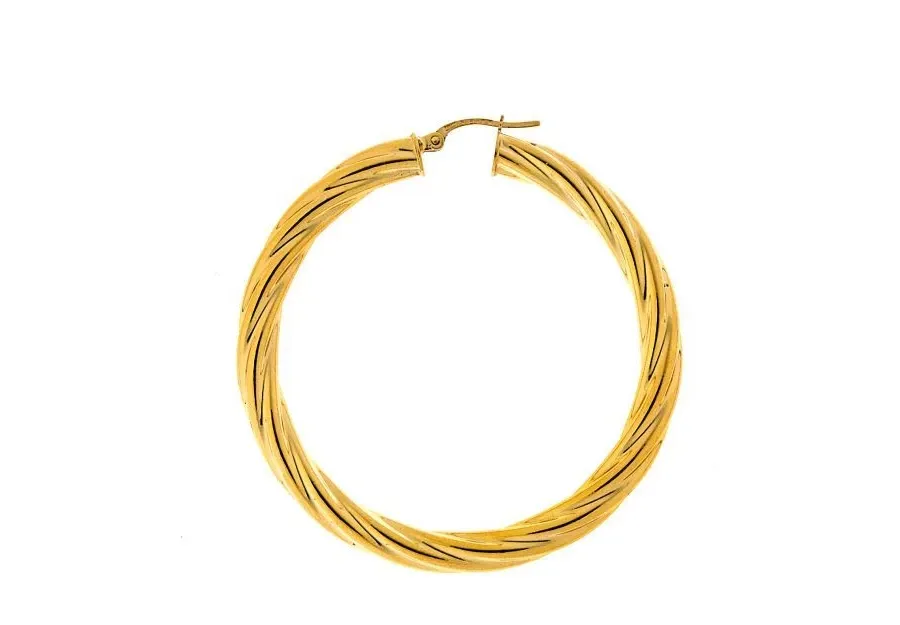 obrazek 1 Stylowe okrągłe kobiece kolczyki 40 mm
