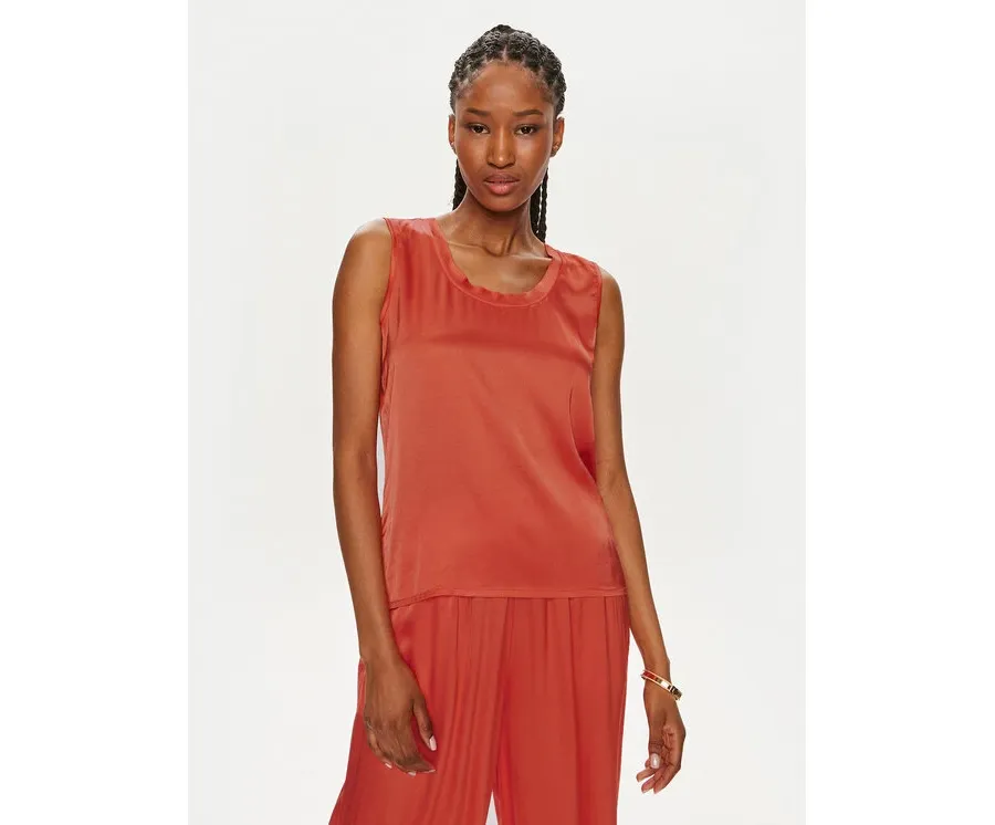 obrazek 1 ViCOLO Bluzka TB0038 Pomarańczowy Regular Fit