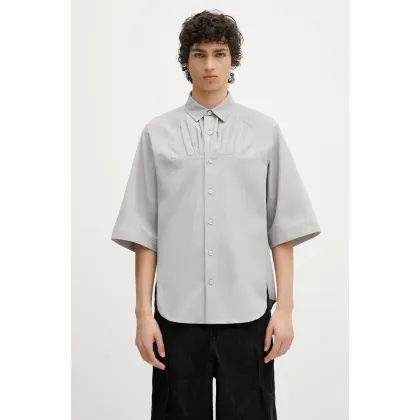 Zdjęcie Ader Error koszula Apparel-Top męska kolor szary relaxed z kołnierzykiem klasycznym BO01SSSH0201GR