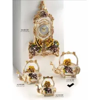 Picture Jug with handle with roses and large grapes Swarovski 27cm - Valle d'oro Patchi