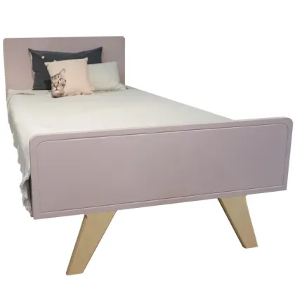 Zdjęcie Pojedyncze łóżko MADAVIN z brzozowej sklejki naturalnie lakierowane - Mathy by Bols