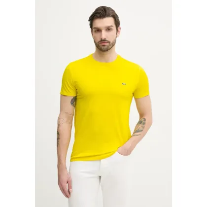 Zdjęcie Lacoste t-shirt bawełniany męski kolor żółty gładki TH6709