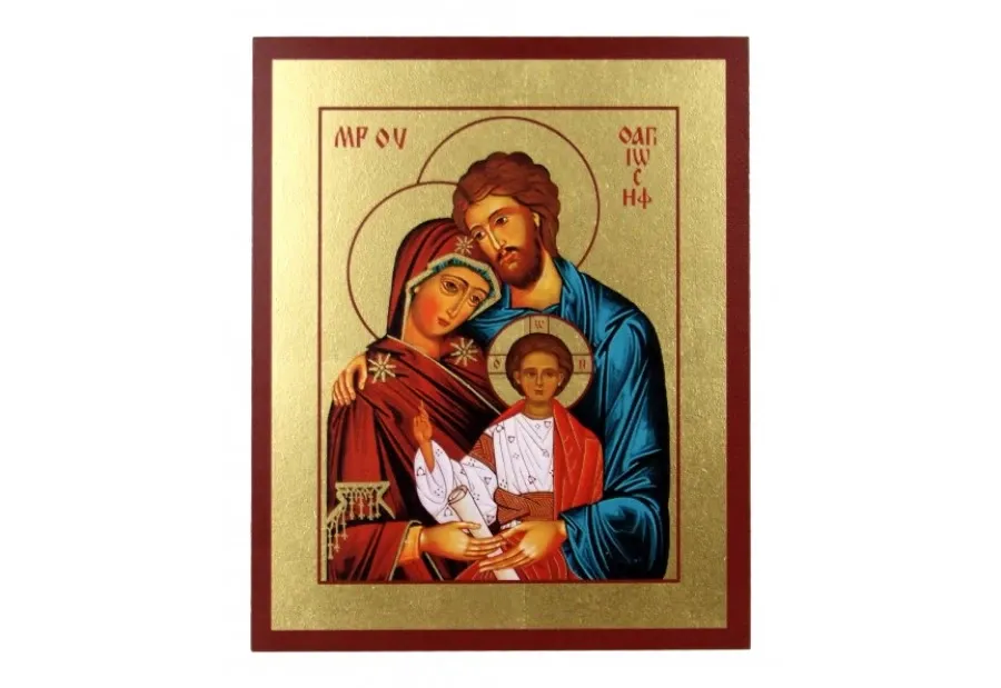 obrazek 1 Orginalna Ikona Złocona Święta Rodzina  25x31 cm