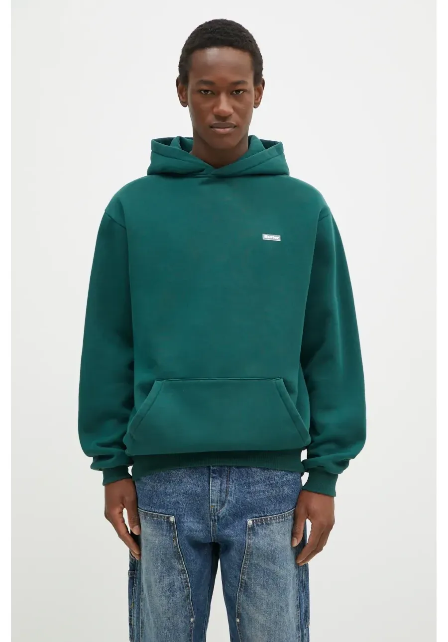 obrazek 1 Butter Goods bluza Basic Pullover Hood męska kolor zielony z kapturem gładka BG243203