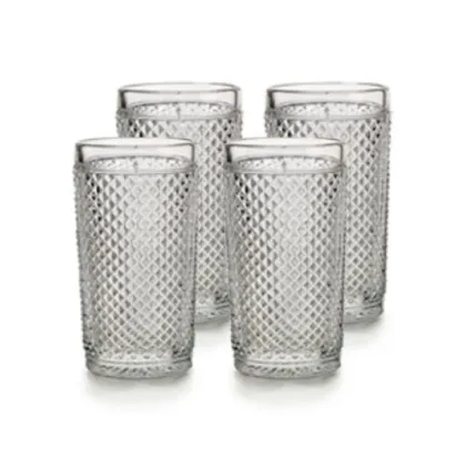 Zdjęcie Stylowy zestaw czterech przeźroczystych szklanek do drinków highball o klasycznym kształcie - Vista Alegre