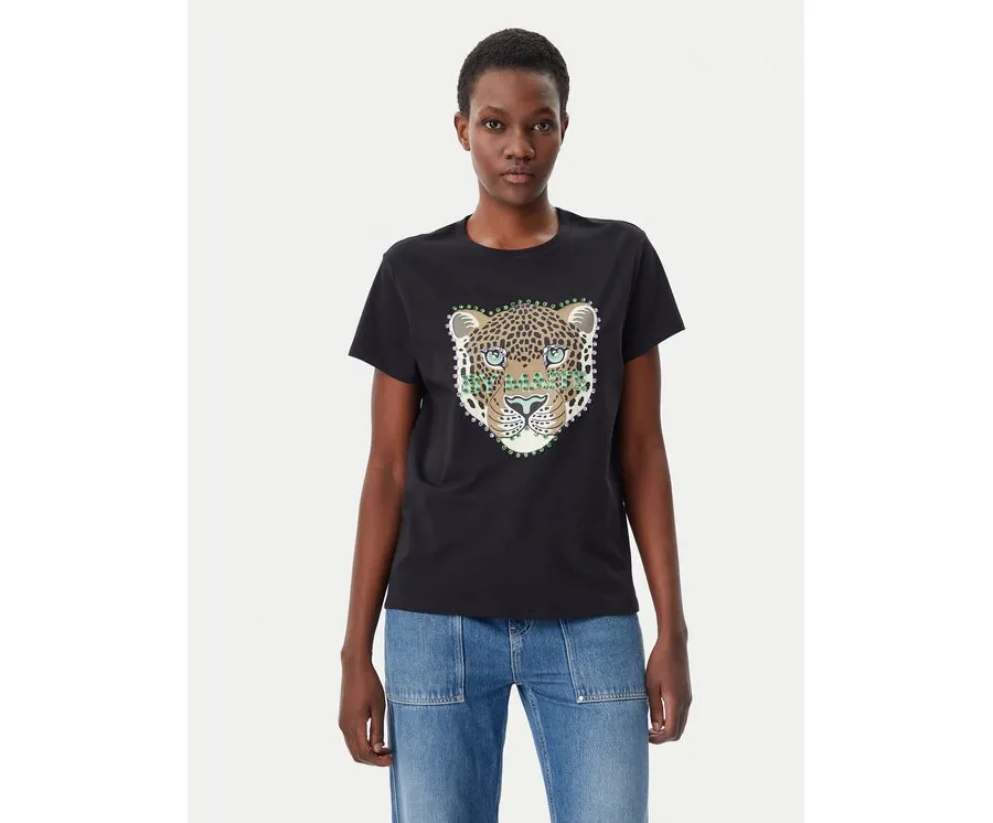 obrazek 1 Lola Casademunt by Maite T-Shirt MS2515004 Czarny Relaxed Fit