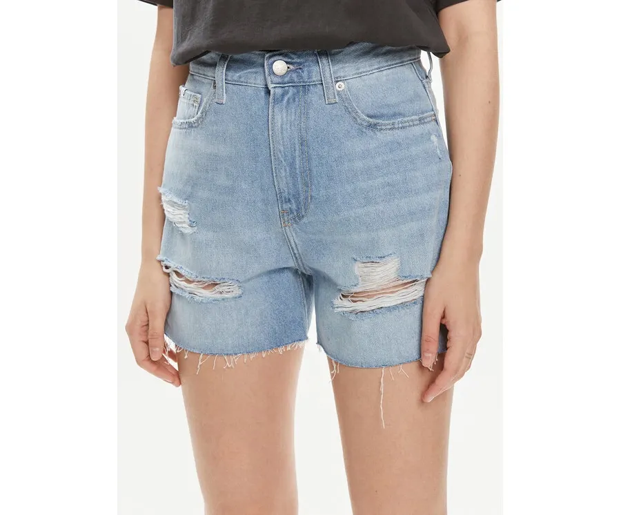 obrazek 1 Calvin Klein Jeans Szorty jeansowe J20J222803 Niebieski Mom Fit