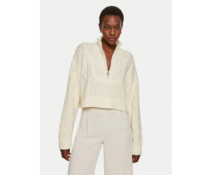 obrazek 1 STAUD Sweter Hampton R24P3144CA Écru Relaxed Fit