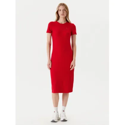 Zdjęcie Tommy Jeans Sukienka codzienna DW0DW19721 Czerwony Slim Fit