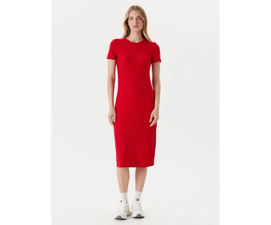 obrazek 1 Tommy Jeans Sukienka codzienna DW0DW19721 Czerwony Slim Fit