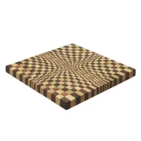 Zdjęcie Wykonany ręcznie blok drewniany do cięcia, krojenia i rąbania mięs Vega