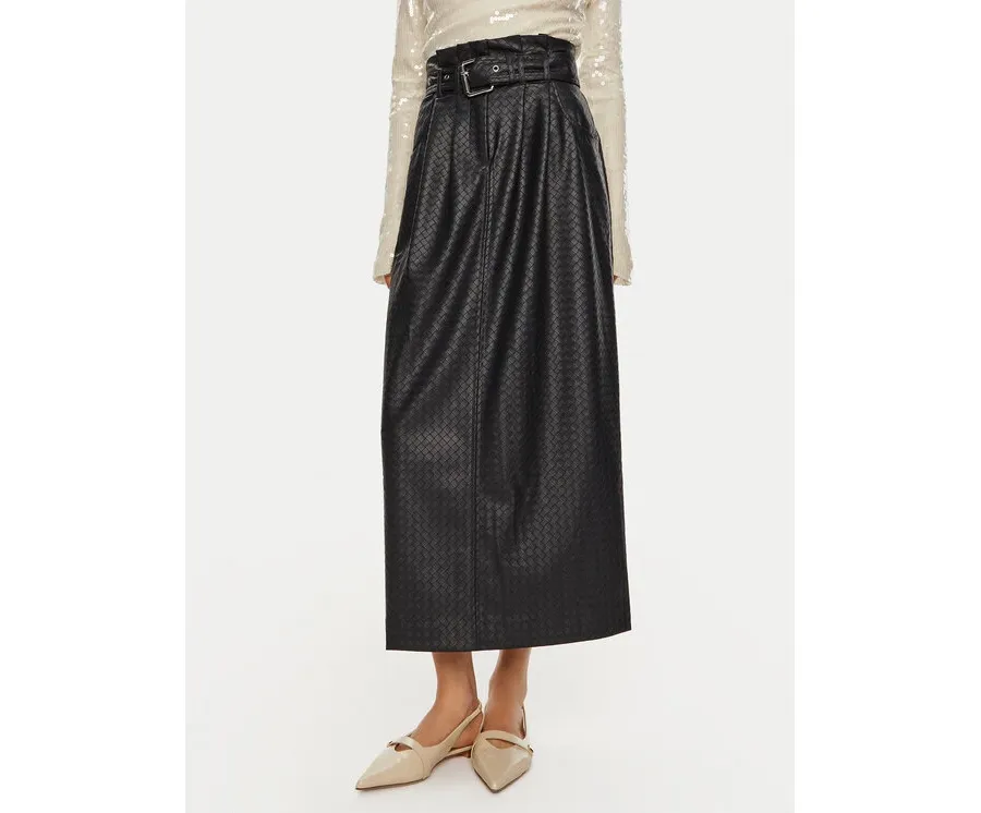 obrazek 1 ROTATE Spódnica z imitacji skóry Dax 1128682318 Granatowy Regular Fit