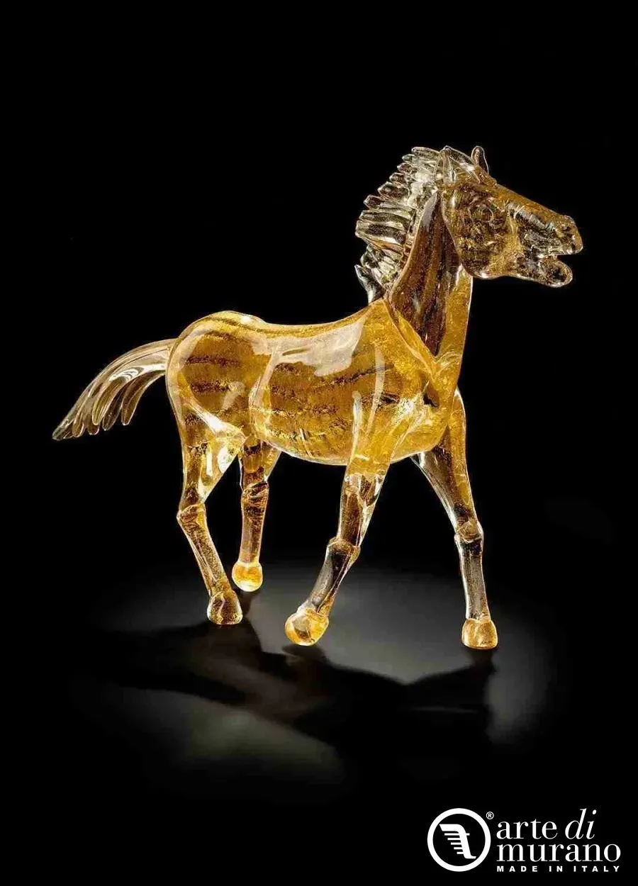 obrazek 1 Prestiżowa rzeźba szklanego konia Murano rozmiar M