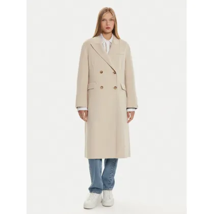 Zdjęcie Tommy Hilfiger Płaszcz wełniany WW0WW42621 Beżowy Regular Fit