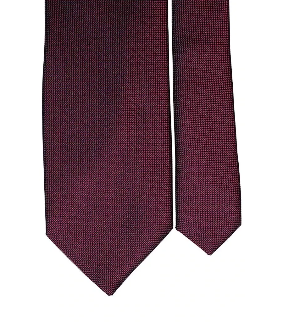 obrazek 2 Elegancki, bordowy krawat z mikrowzorem