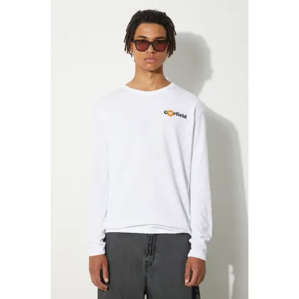 Zdjęcie Wood Wood longsleeve bawełniany X Garfield kolor biały z nadrukiem 30045402.2323-WHITE