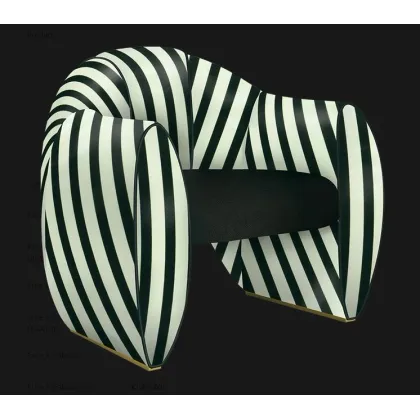 Zdjęcie Cudowny fotel Viginti XX z tapicerką Zebry