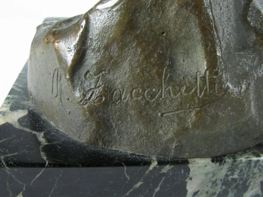 obrazek 2 R. Zacchetti Dziewczyna z lalką. Antyczna rzeźba z brązu ok. 1938r.