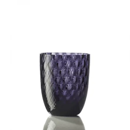 Zdjęcie Szykowna fioletowa szklanka do wody szkło Murano