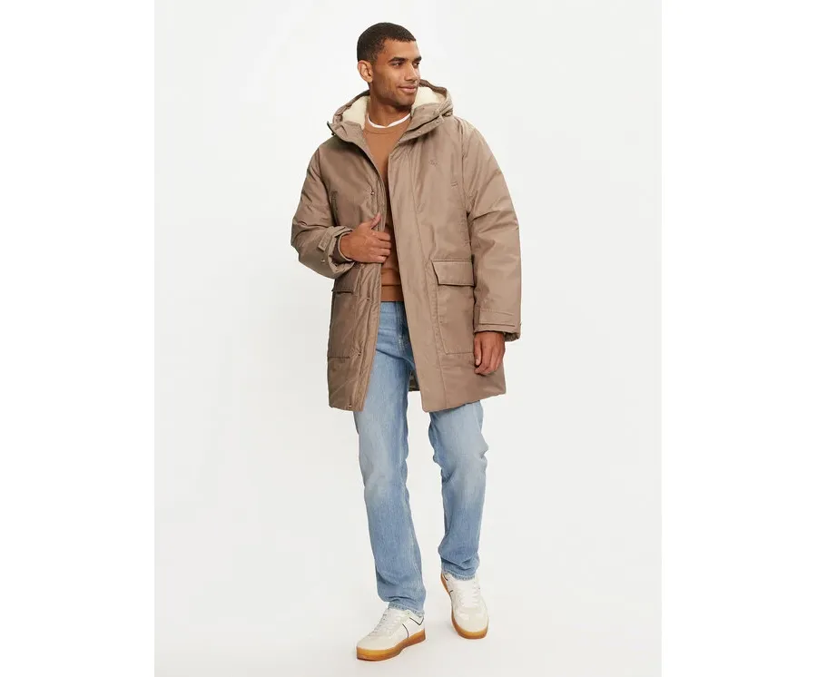 obrazek 1 Calvin Klein Jeans Parka J30J326082 Beżowy Regular Fit