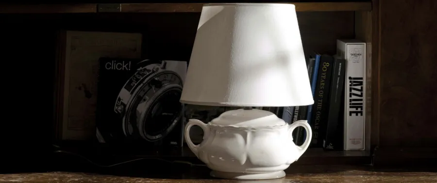 obrazek 3 Biała stylowa ceramiczna lampa włoska - Virginia Casa
