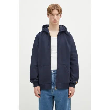 Zdjęcie Carhartt WIP bluza Hooded Chase Jacket męska kolor granatowy z kapturem gładka I033664.2MZXX